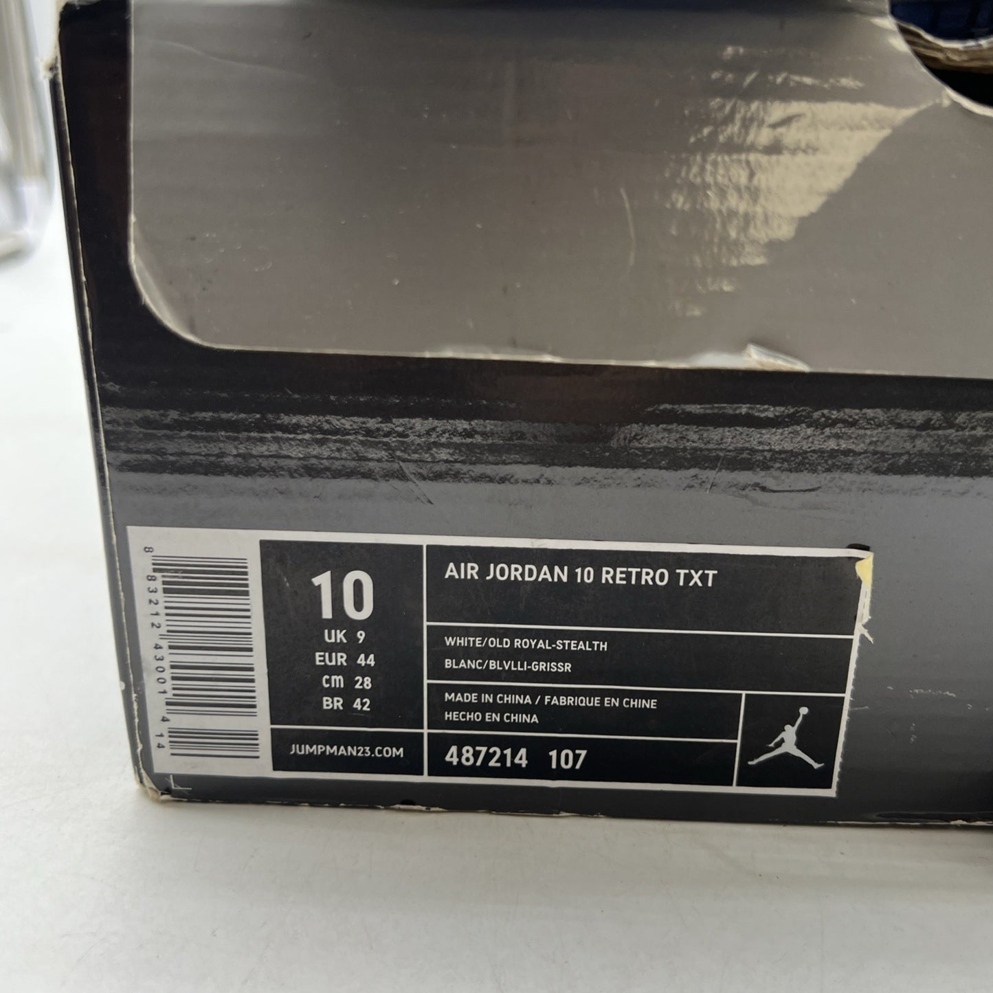 Size 10 - Air Jordan 10 Retro TXT Old Royal (487214-107)