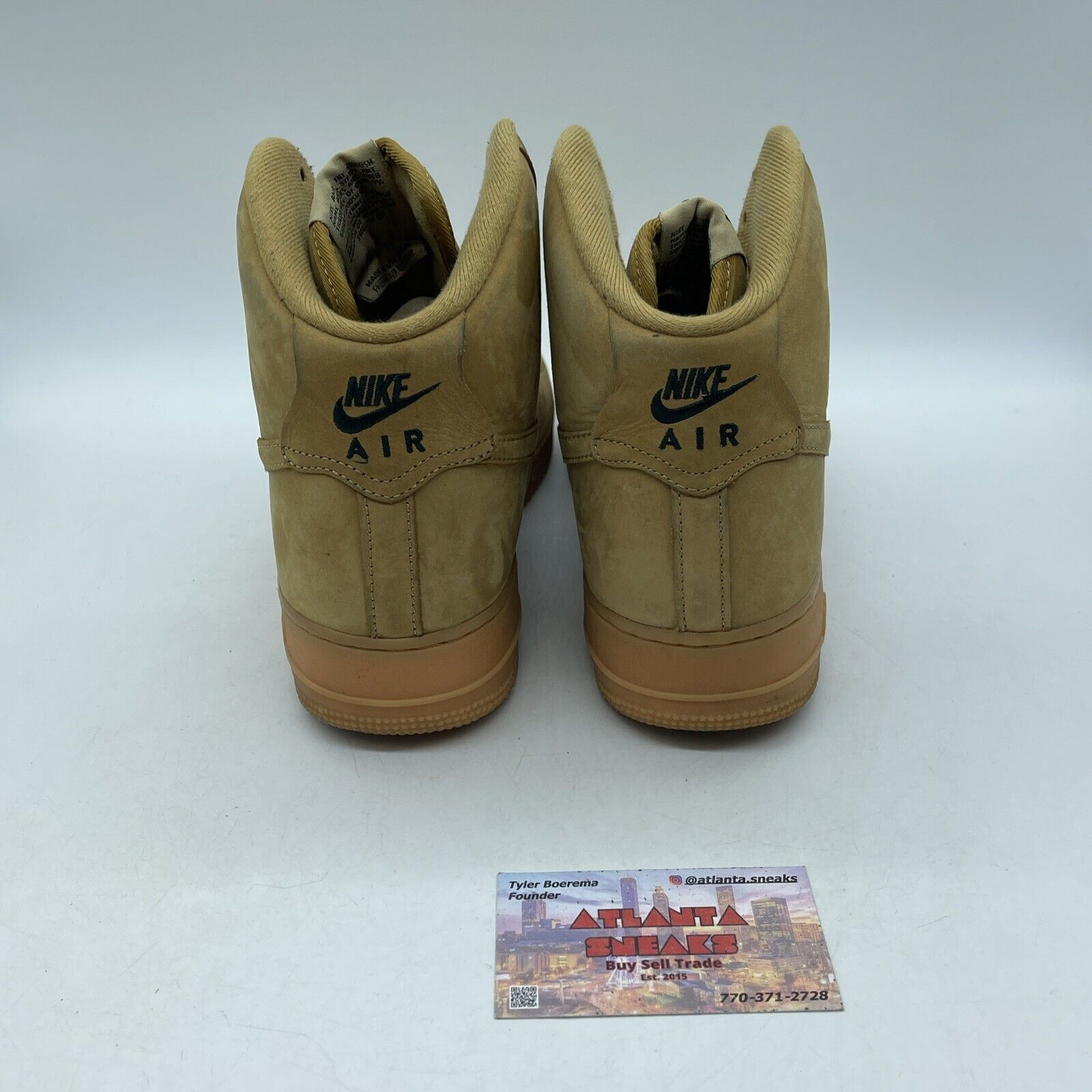 Size 10 - Nike Air Force 1 '07 LV8 WB High Flax Brown Black Suede (882096-200)