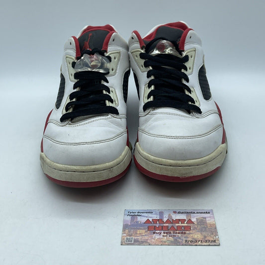 Size 11.5 - Air Jordan 5 Retro 2016 Low Fire Red Black White (819171-101)