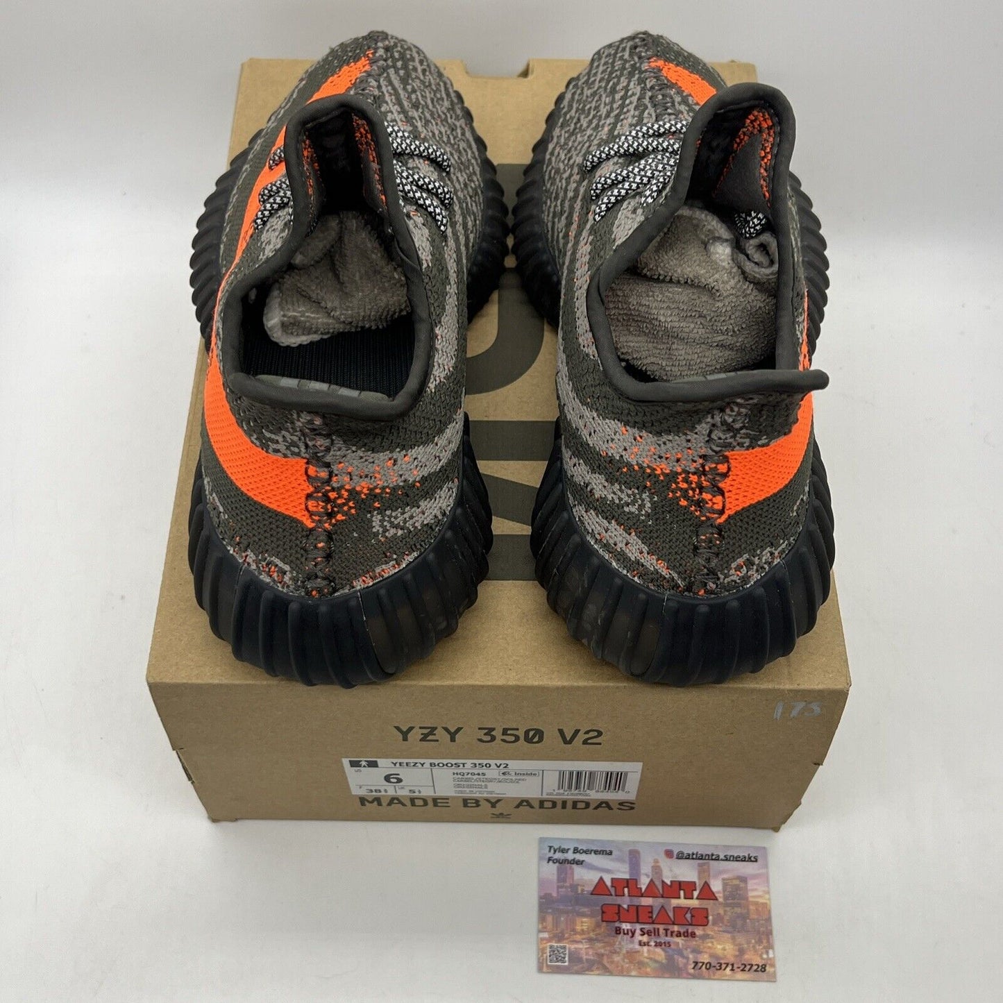 Size 6 - adidas Yeezy Boost 350 V2 Low Carbon Beluga Orange (HQ7045)