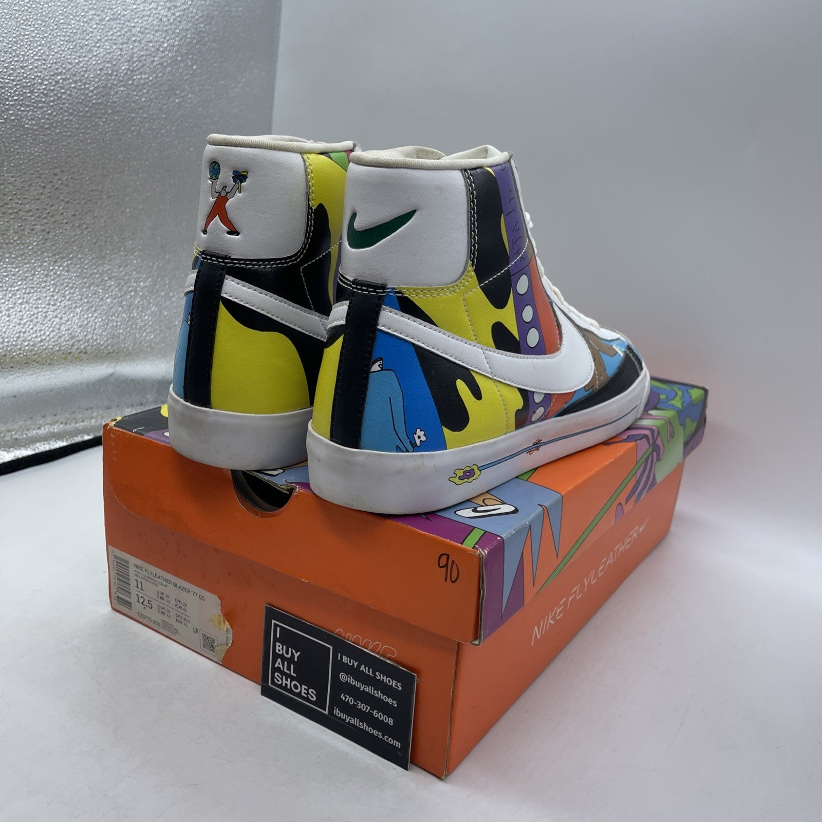 Size 11 - Ruohan Wang x Nike Blazer ’77 Flyleather Mid Multicolor (CZ3775-900)