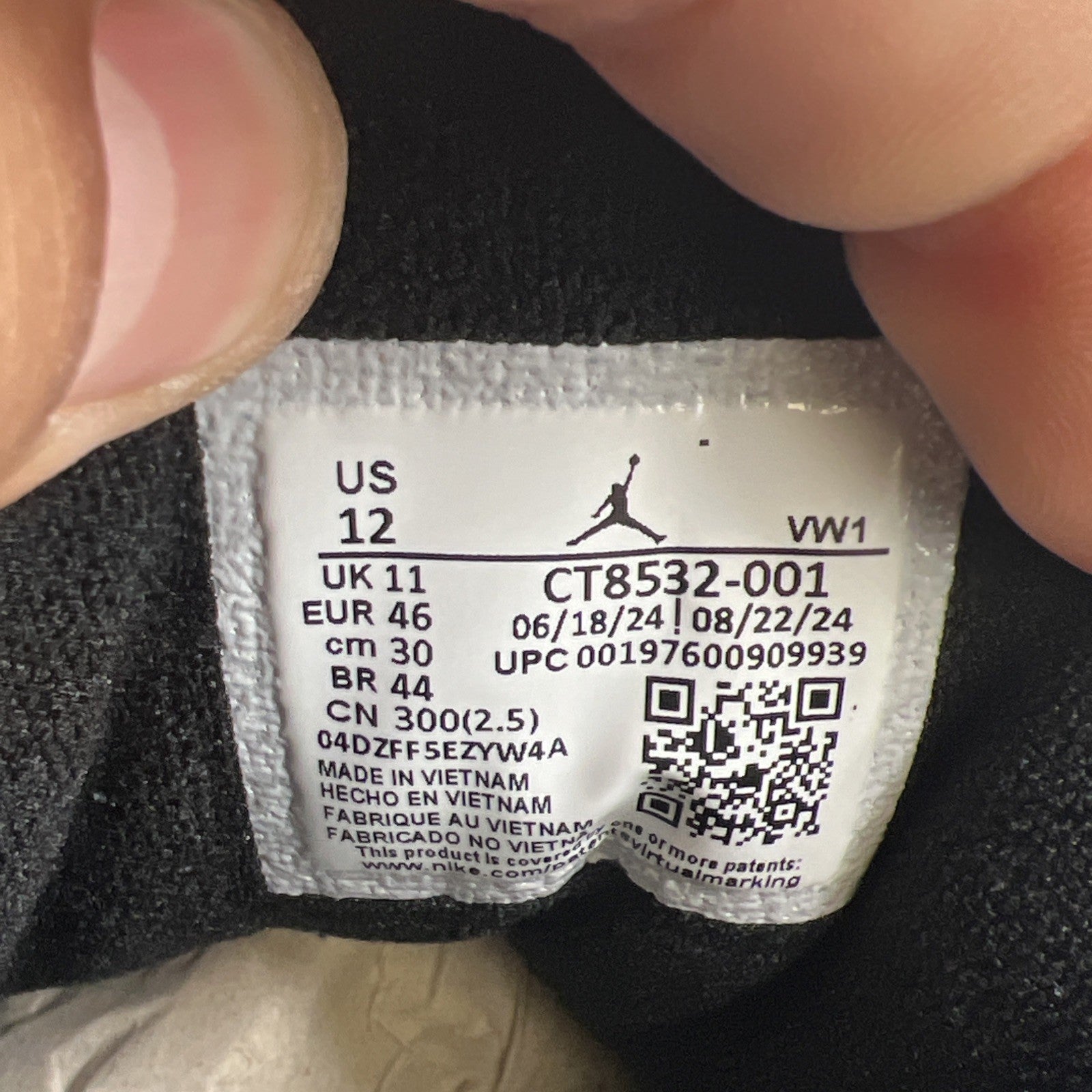 Size 12 - Air Jordan 3 Retro 2025 Black Cat (CT8532-001)