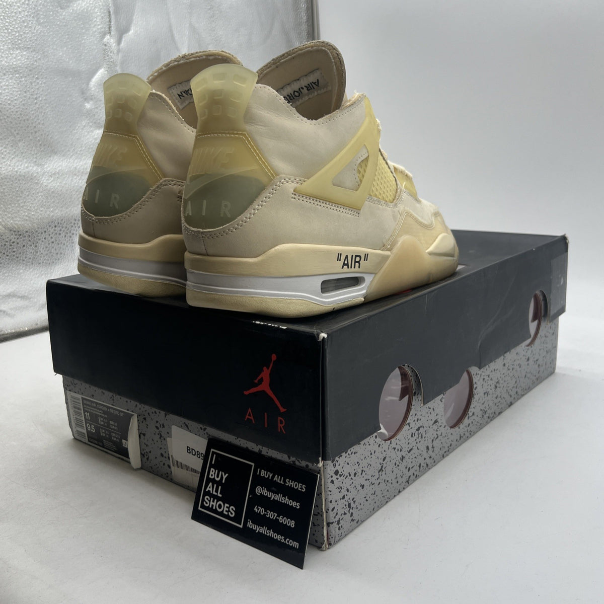 Size 11W - Air Jordan 4 SP x Off-White Mid Sail W (CV9388-100)
