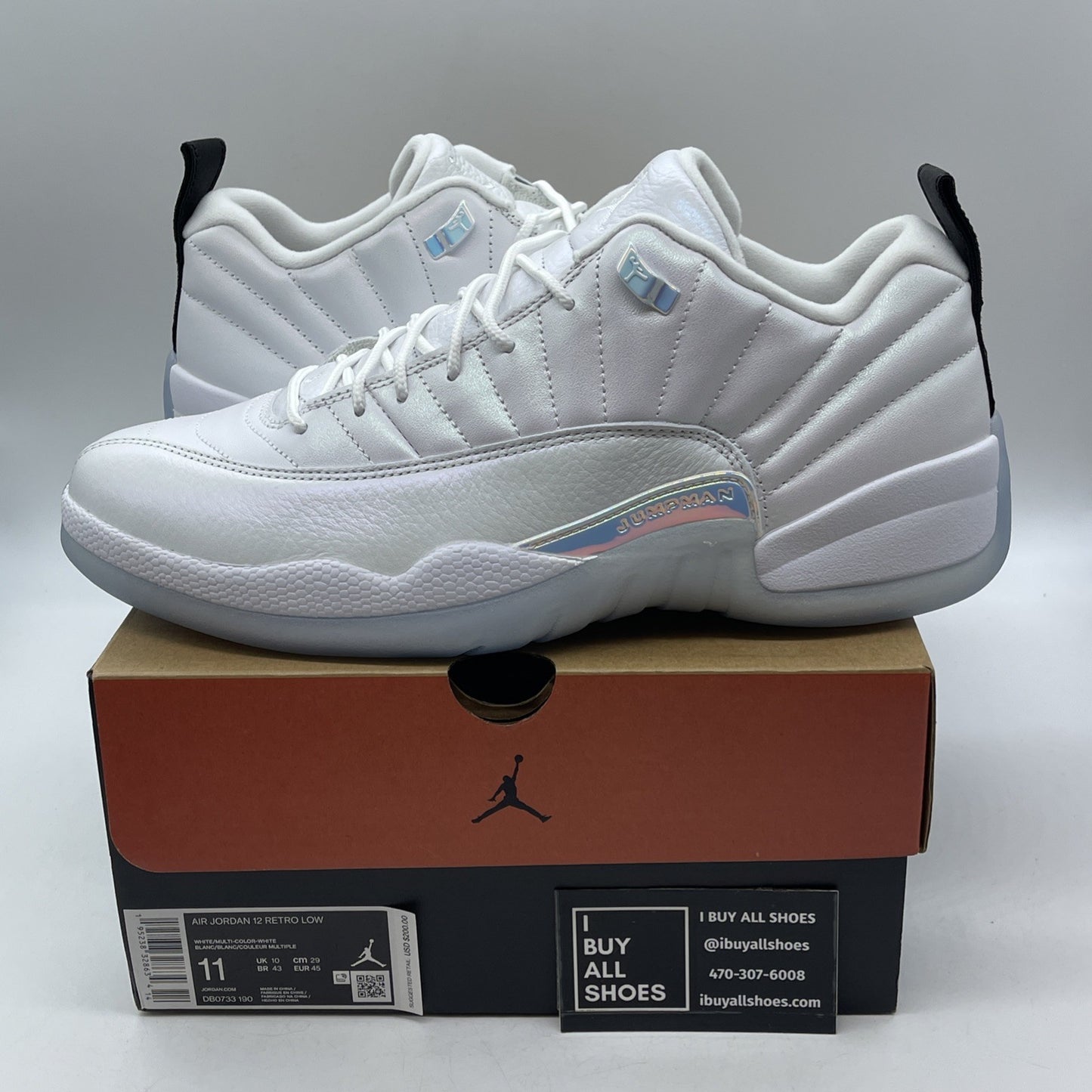 Size 11 - Air Jordan 12 Retro Low Easter White Leather (DB0733-190)