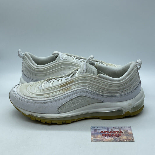 Size 14 - Nike Air Max 97 White Gum Brown Suede Leather (DJ2740-100)