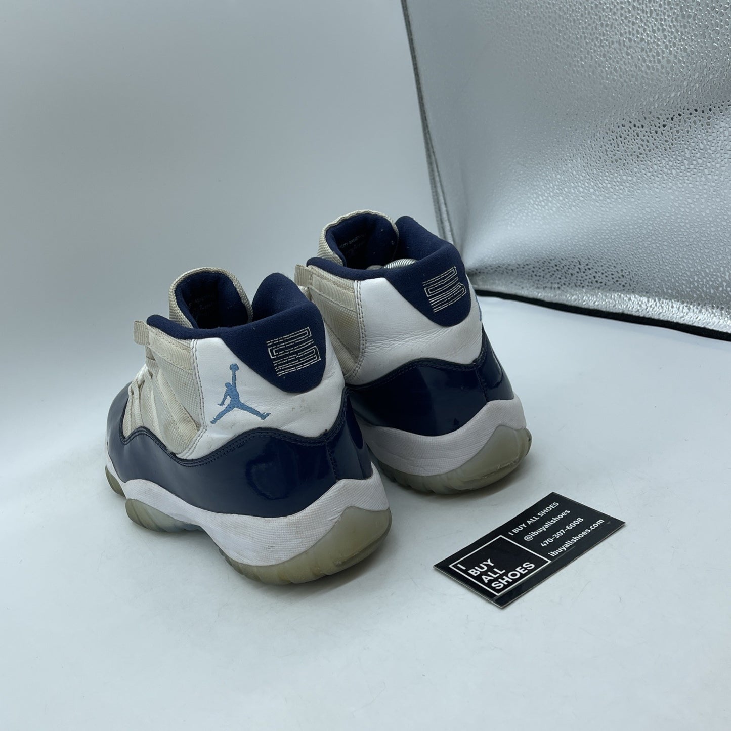 Size 8.5 - Jordan 11 Retro High Win Like '82 Blue White Leather (378037-123)