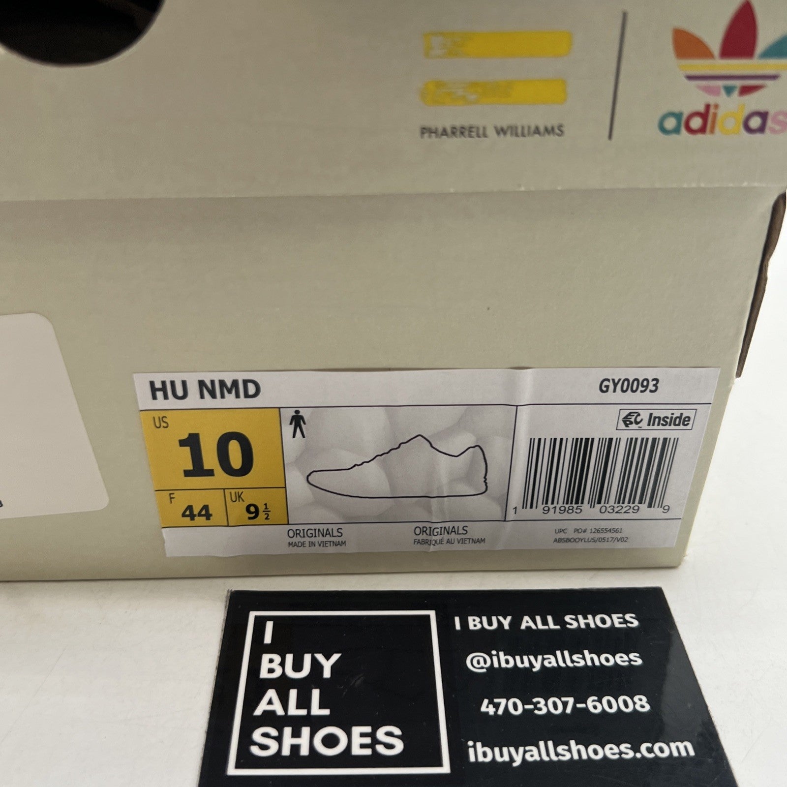 Size 10 - adidas Pharrell x NMD Human Race Black (GY0093)