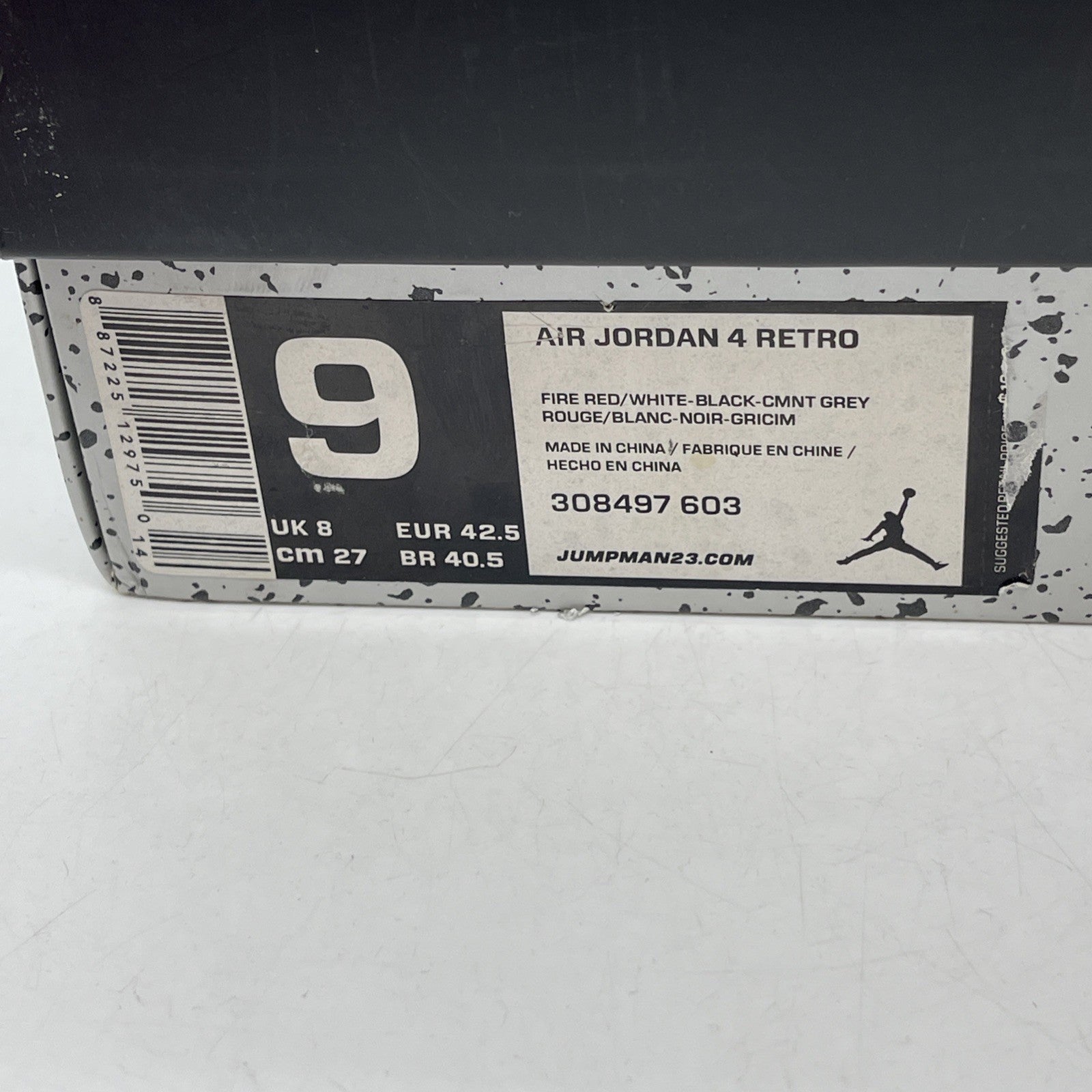 Size 9 - Air Jordan 4 Retro Toro Bravo 2013 (308497-603)