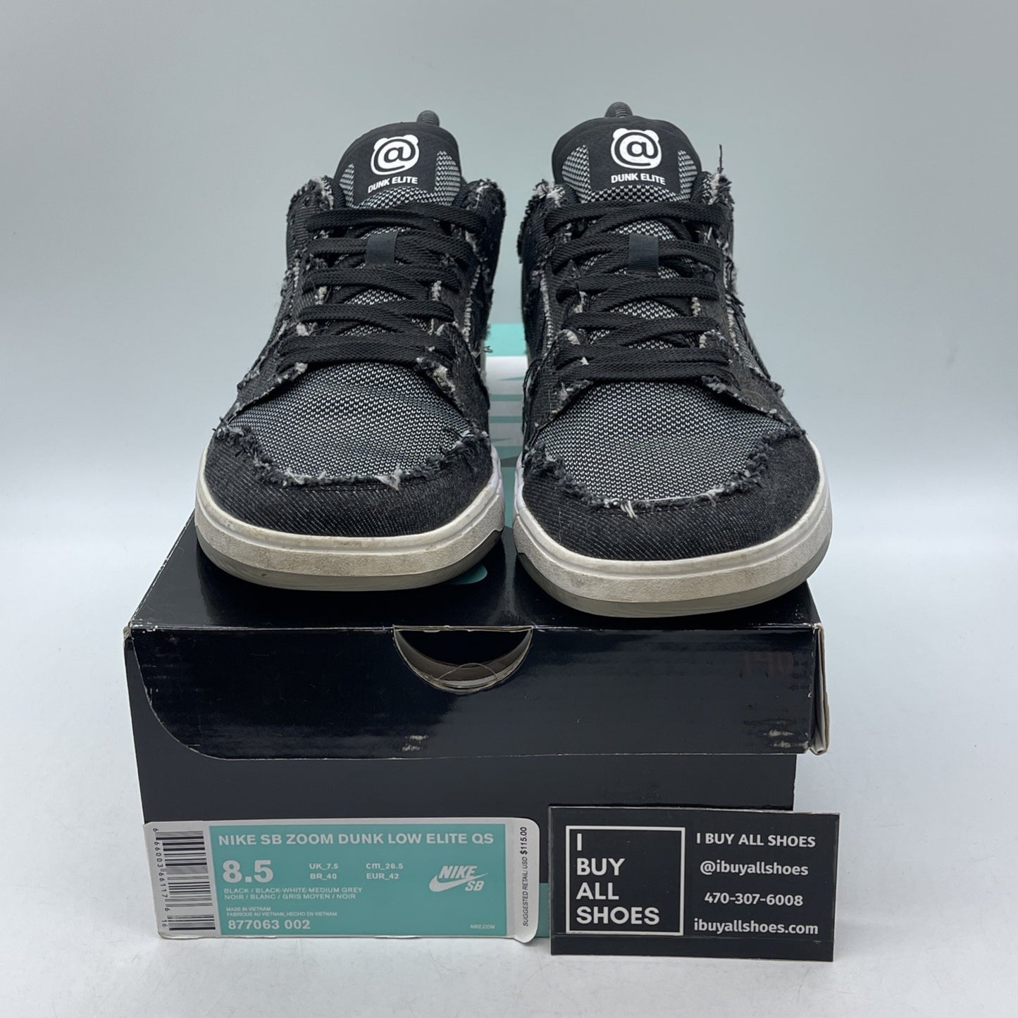 Size 8.5 - Medicom Toy x Nike SB Dunk Elite Low Black (877063-002)
