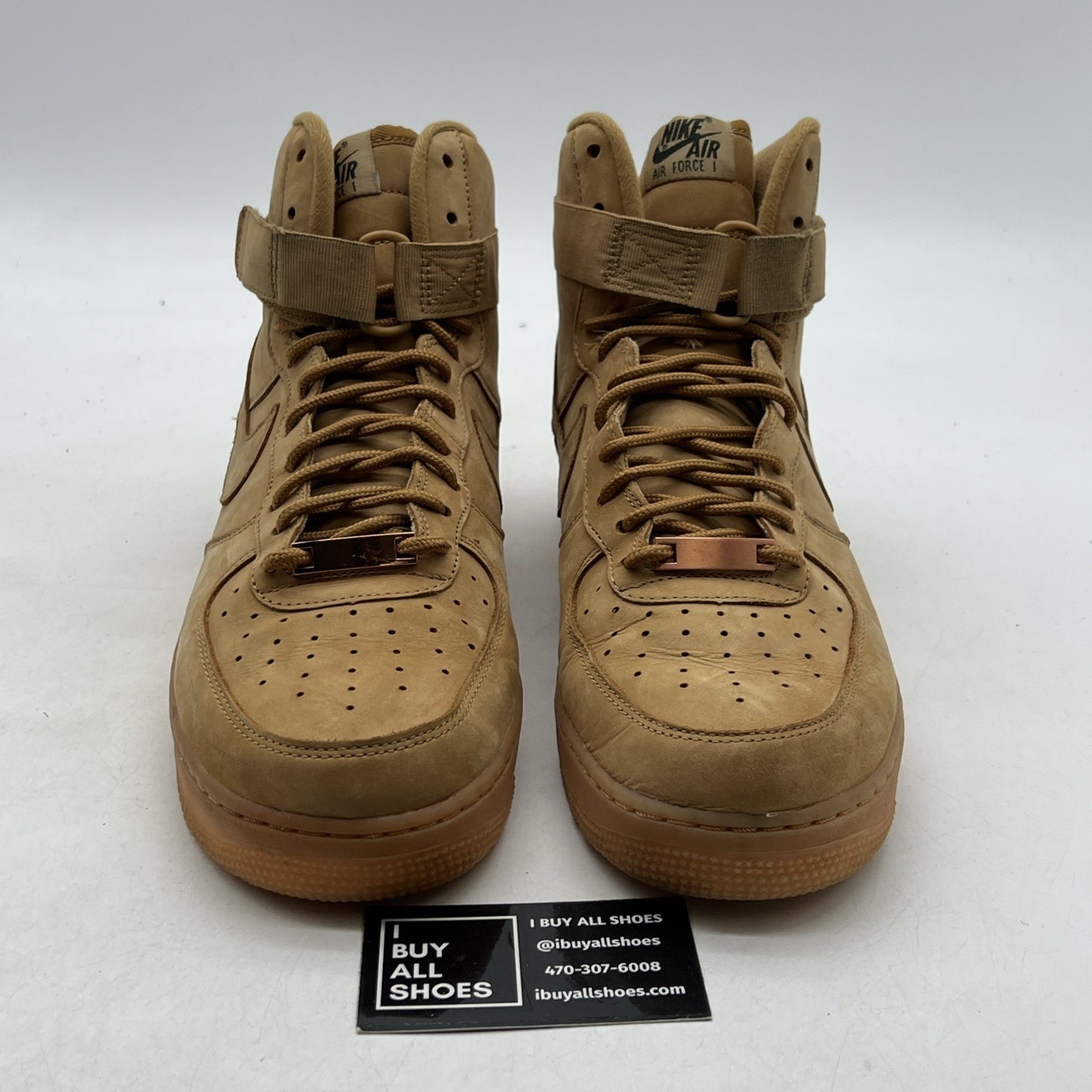 Size 11.5 - Nike Air Force 1 '07 LV8 WB High Flax (882096-200)