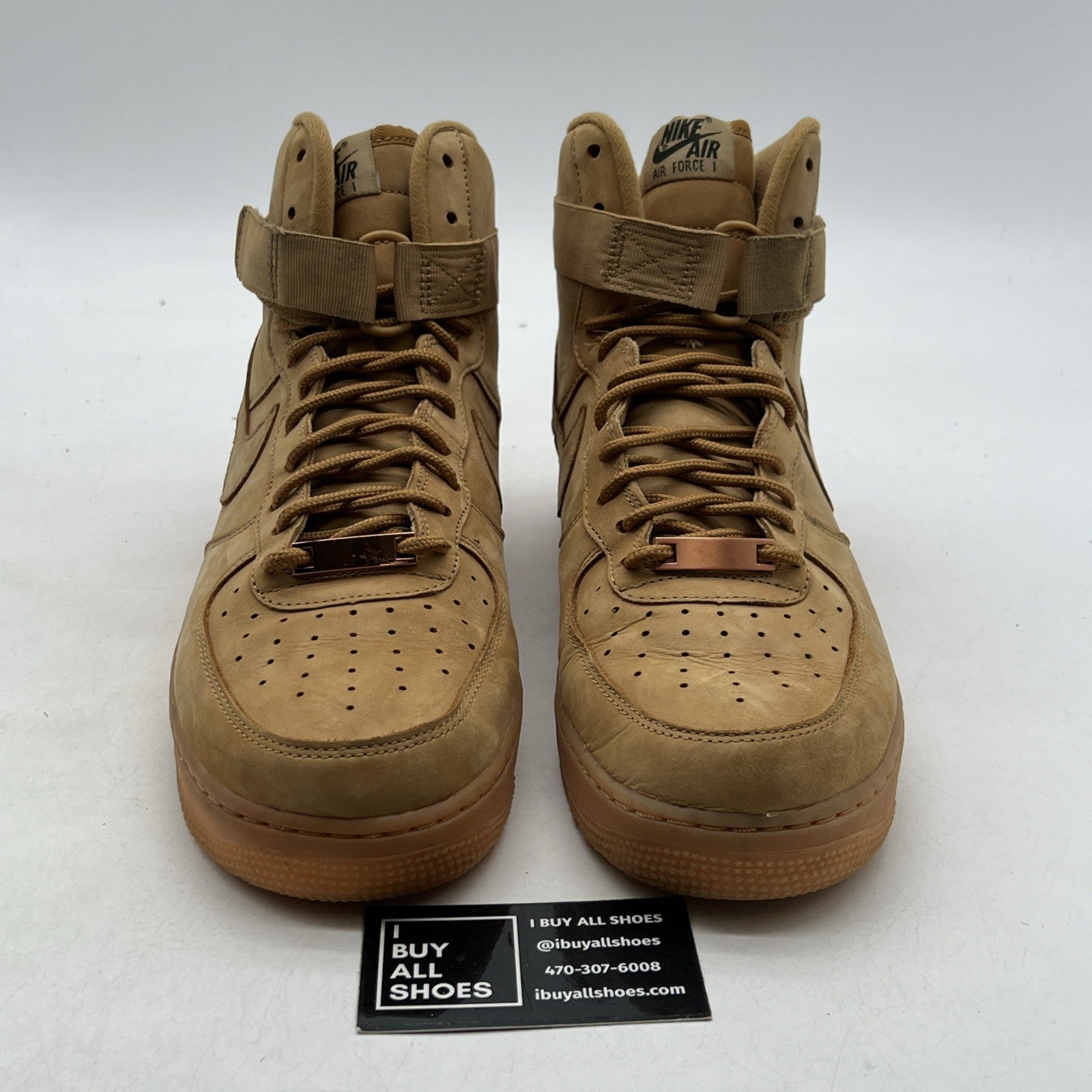 Size 11.5 - Nike Air Force 1 '07 LV8 WB High Flax (882096-200)