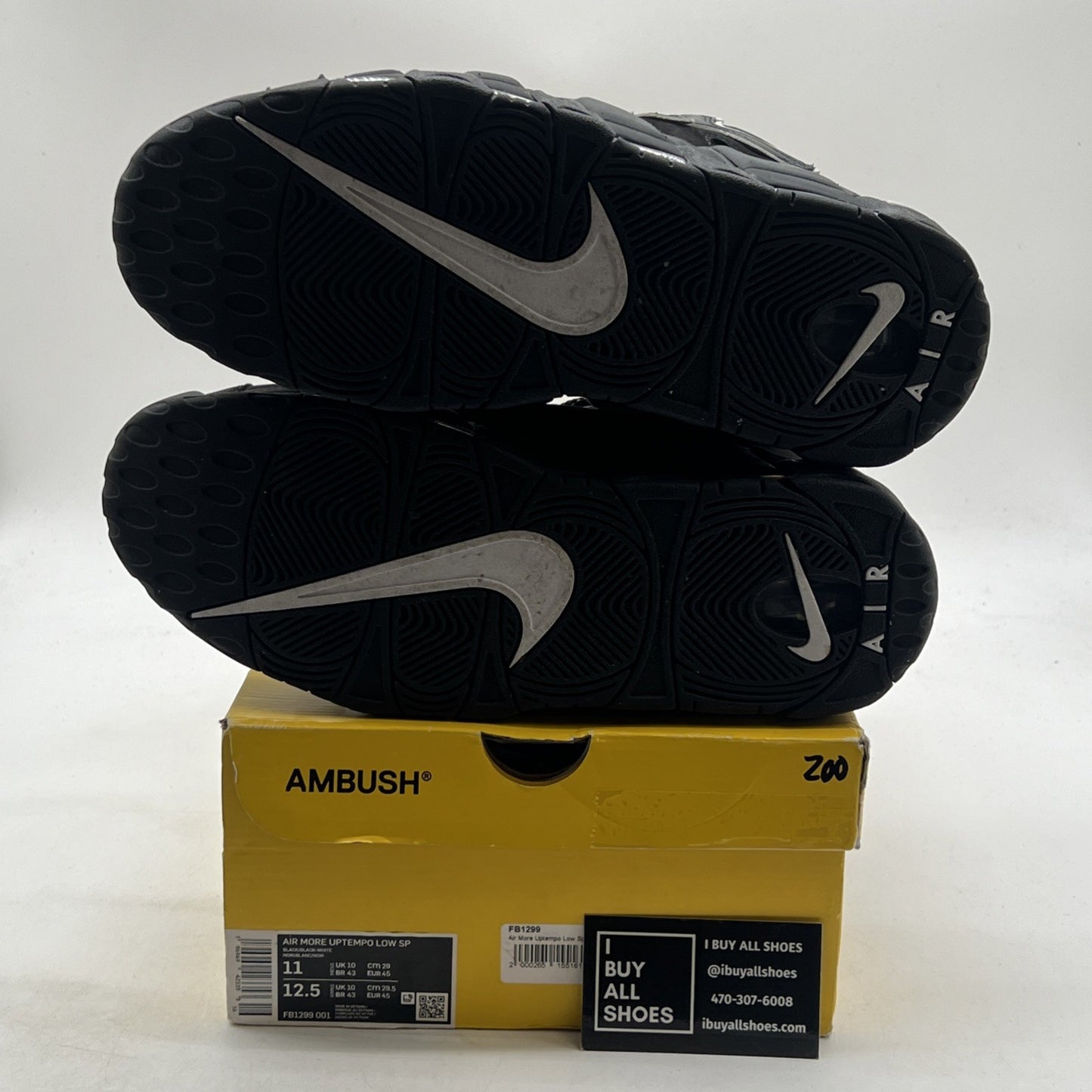 Size 11 - Nike AMBUSH x Air More Uptempo Low Black (FB1299-001)