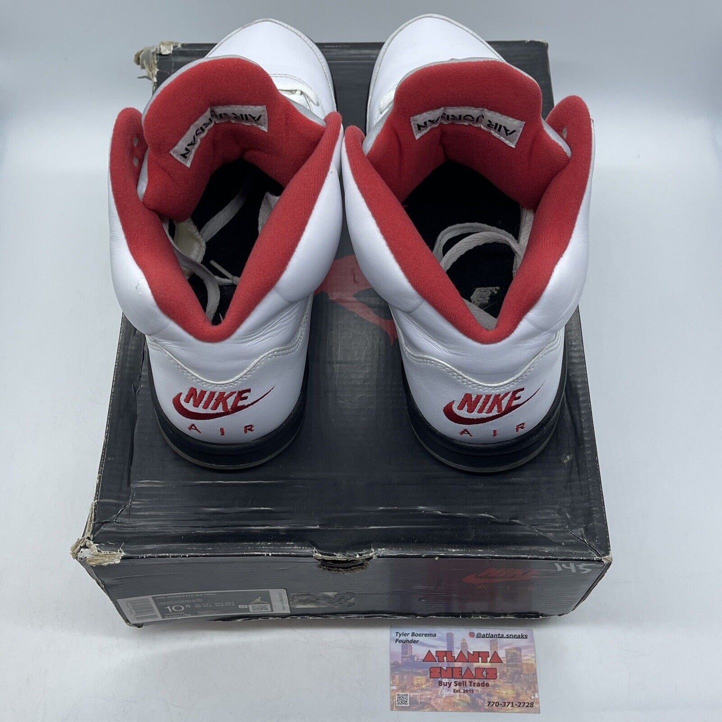 Size 10.5 - Jordan 5 Retro Mid Fire Red White Black (DA1911-102)