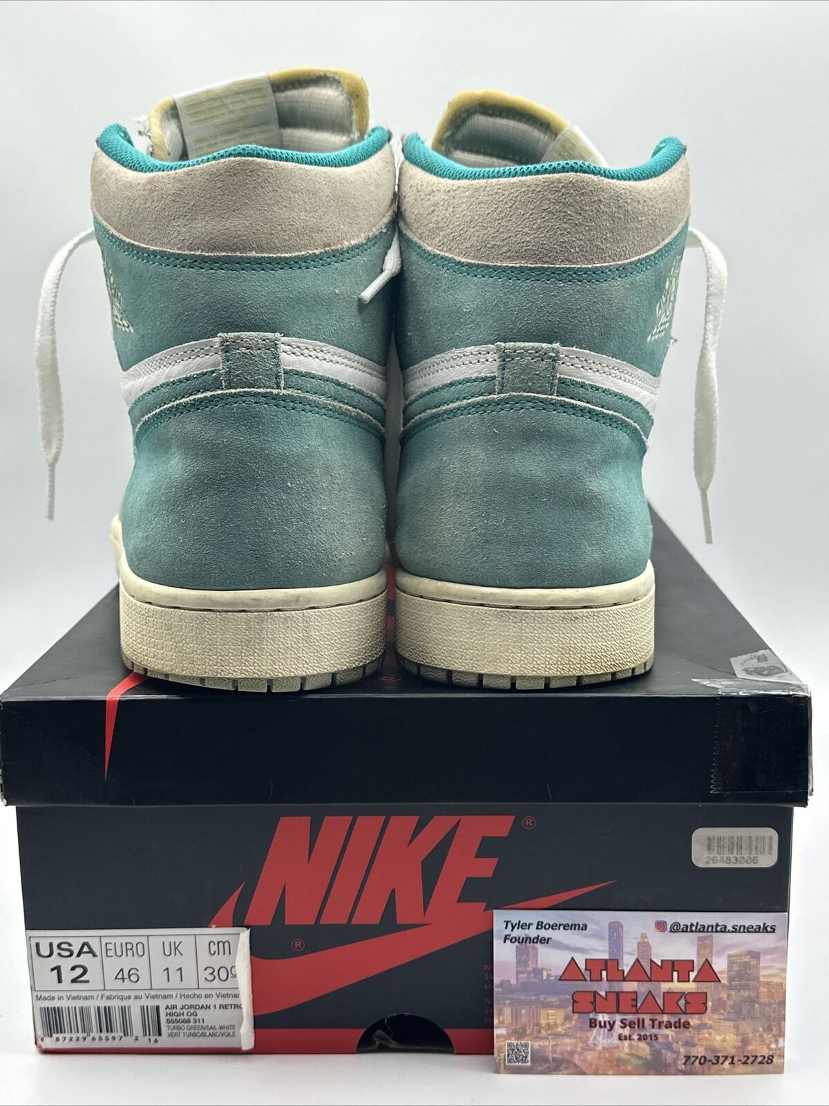 Size 12 - Jordan 1 Retro High OG Turbo Green 2019