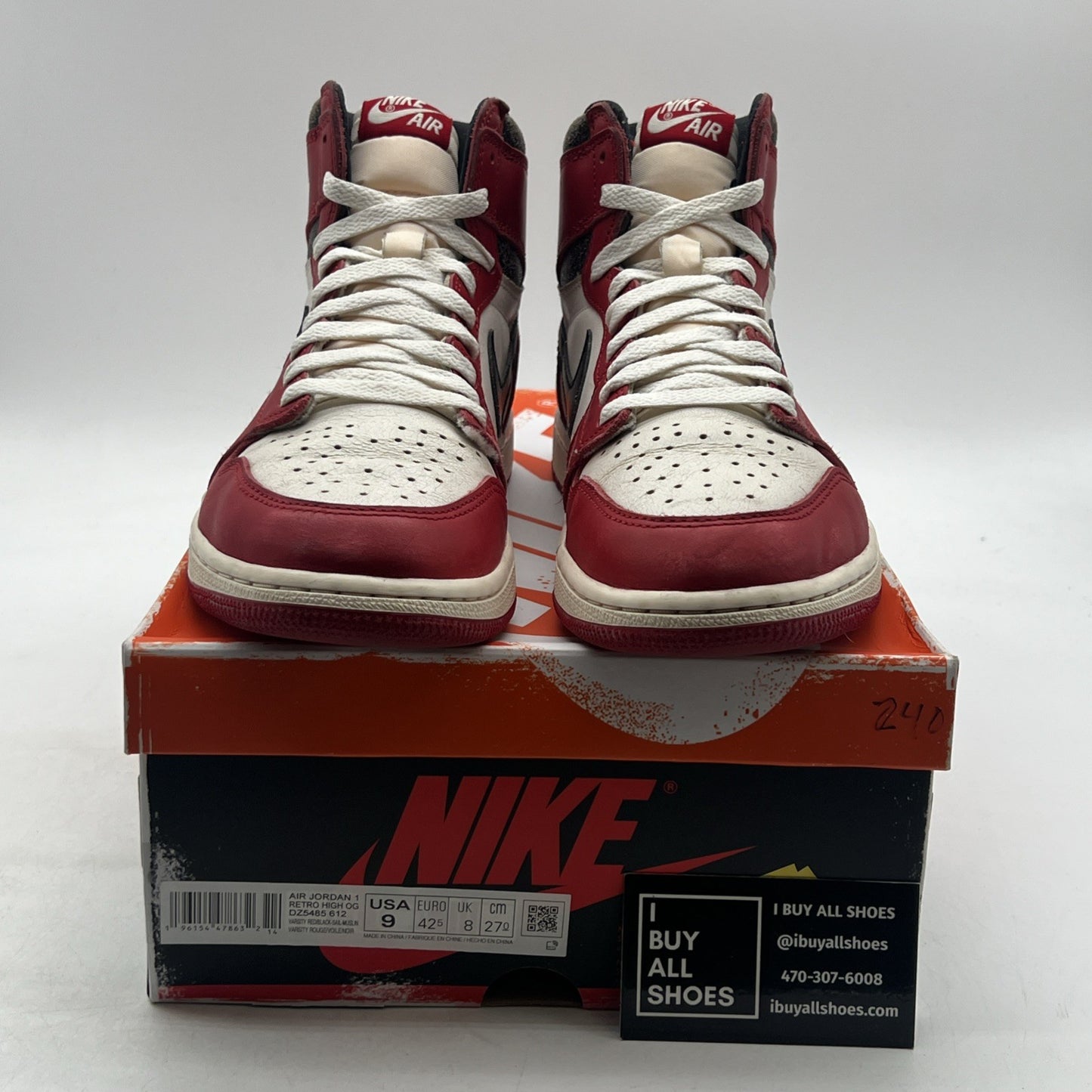 Size 9 - Air Jordan 1 Retro High OG Chicago Reimagined Lost & Found (DZ5485-612)