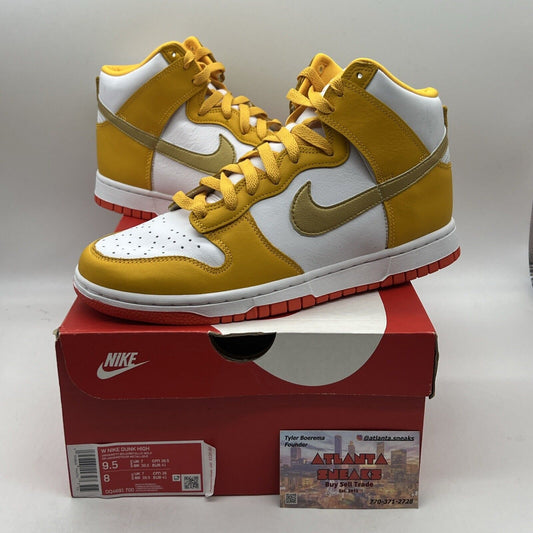 Size 9.5 - Nike Dunk High University Gold Orange 2021 - DQ4691-700