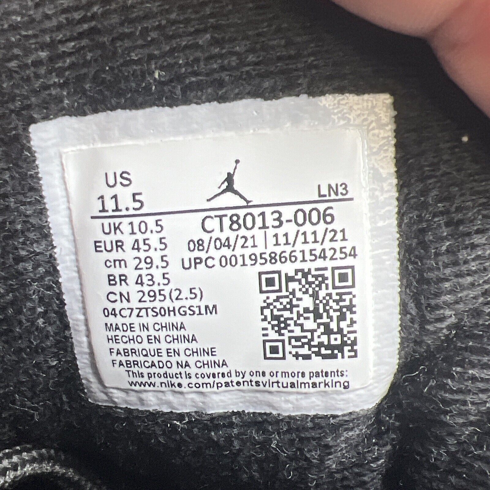 Size 11.5 - Jordan 12 Retro Mid Playoff Black White Leather (CT8013-006)