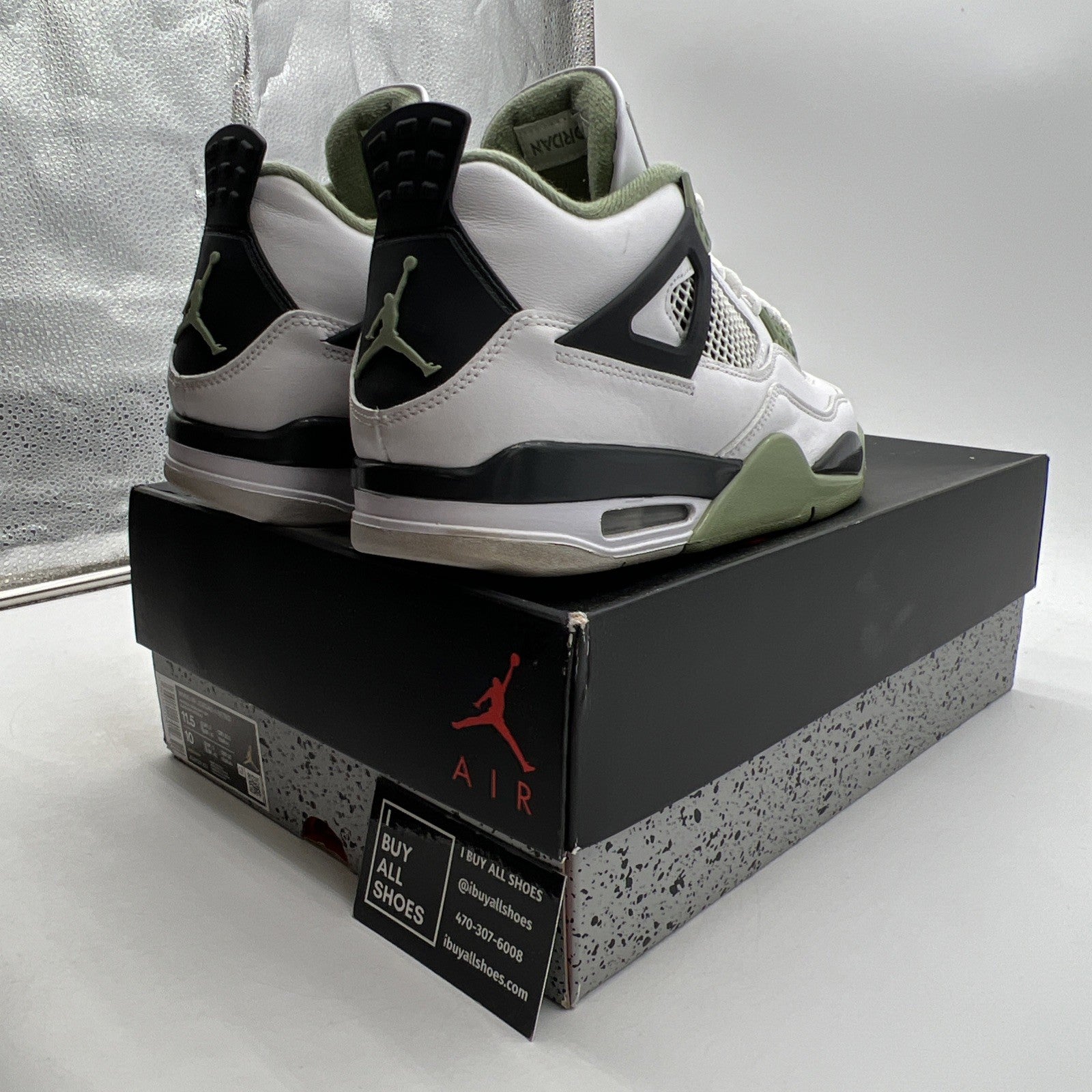 Size 11.5 - Air Jordan 4 Retro Mid Seafoam W (AQ9129-103)