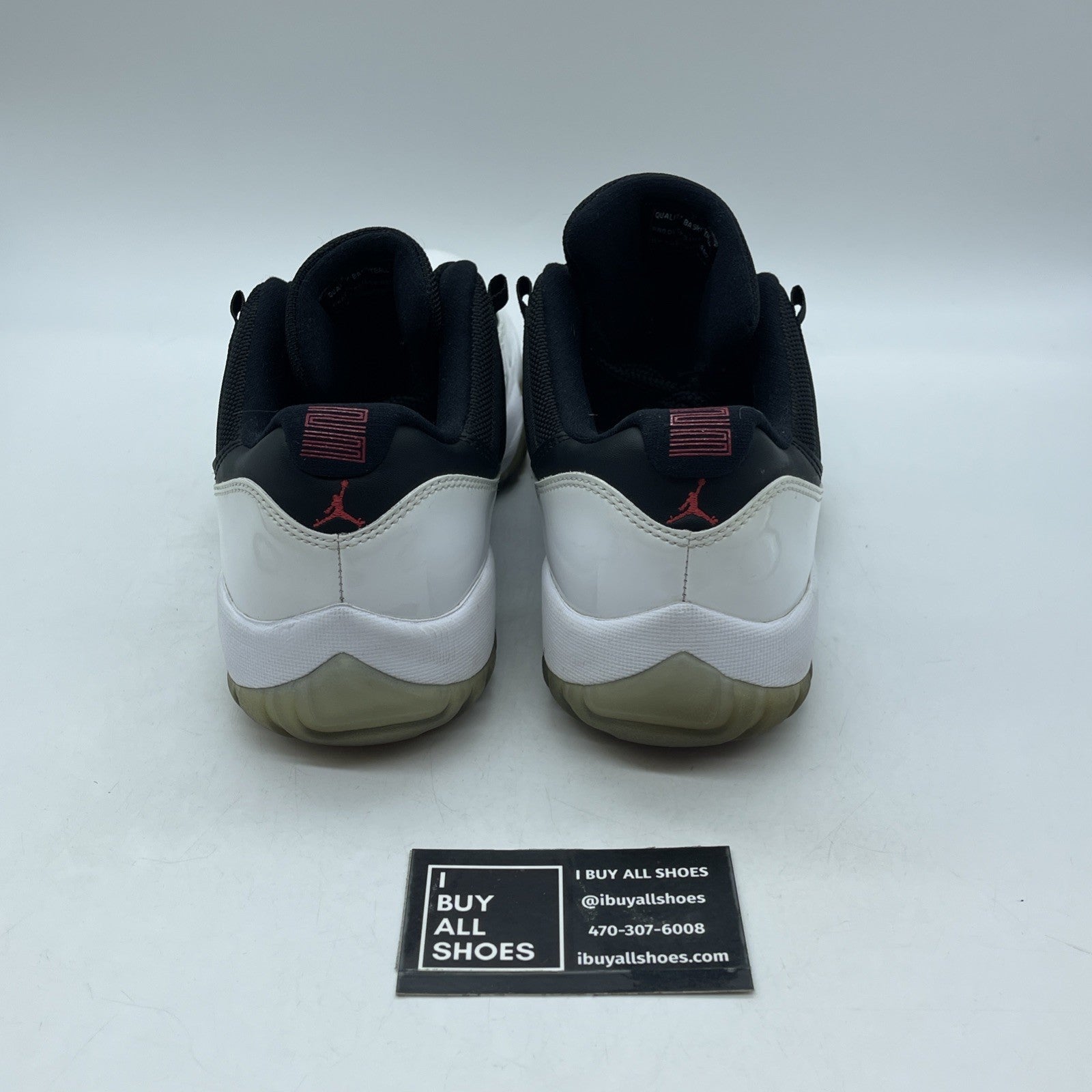 Size 9.5 - Air Jordan 11 Retro Low Tuxedo White Black Leather (528895-110)
