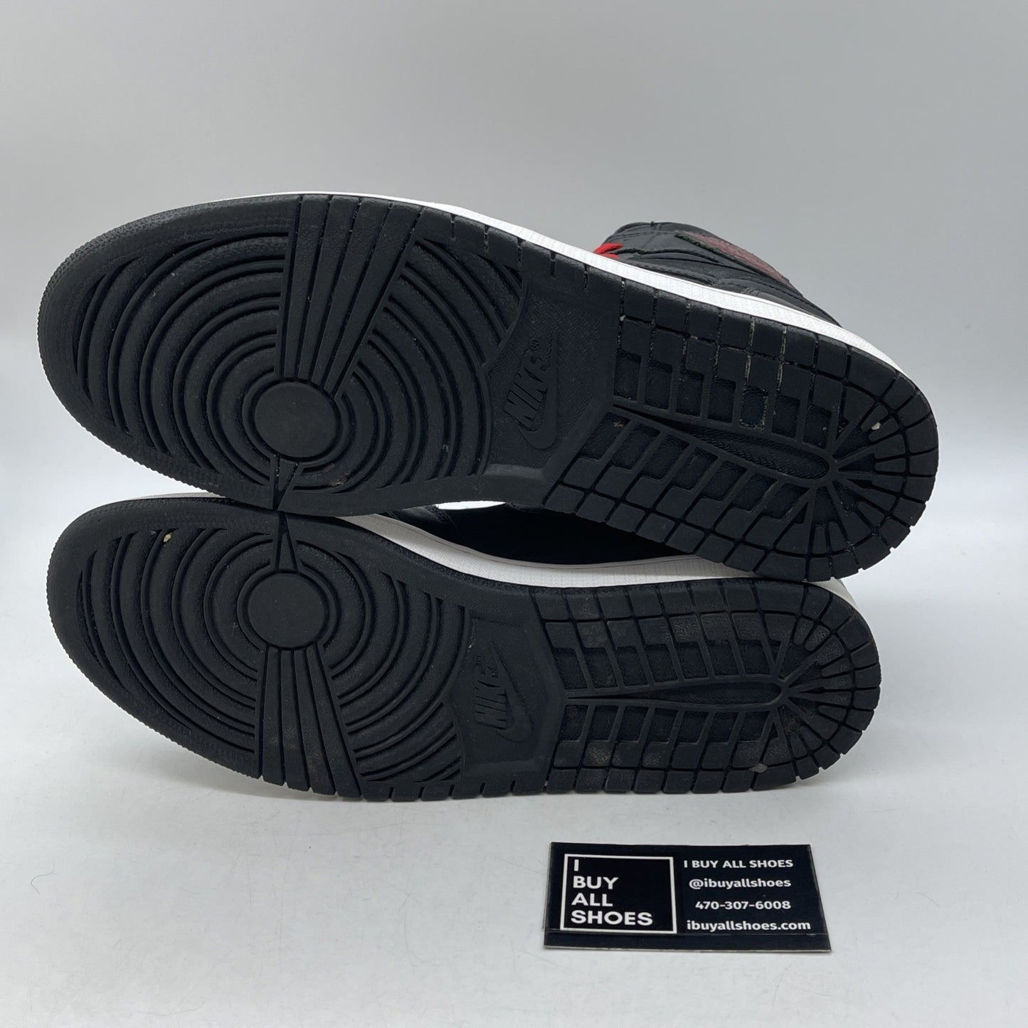 Size 11 - Air Jordan 1 Retro OG High Black Gym Red Leather (555088-060)