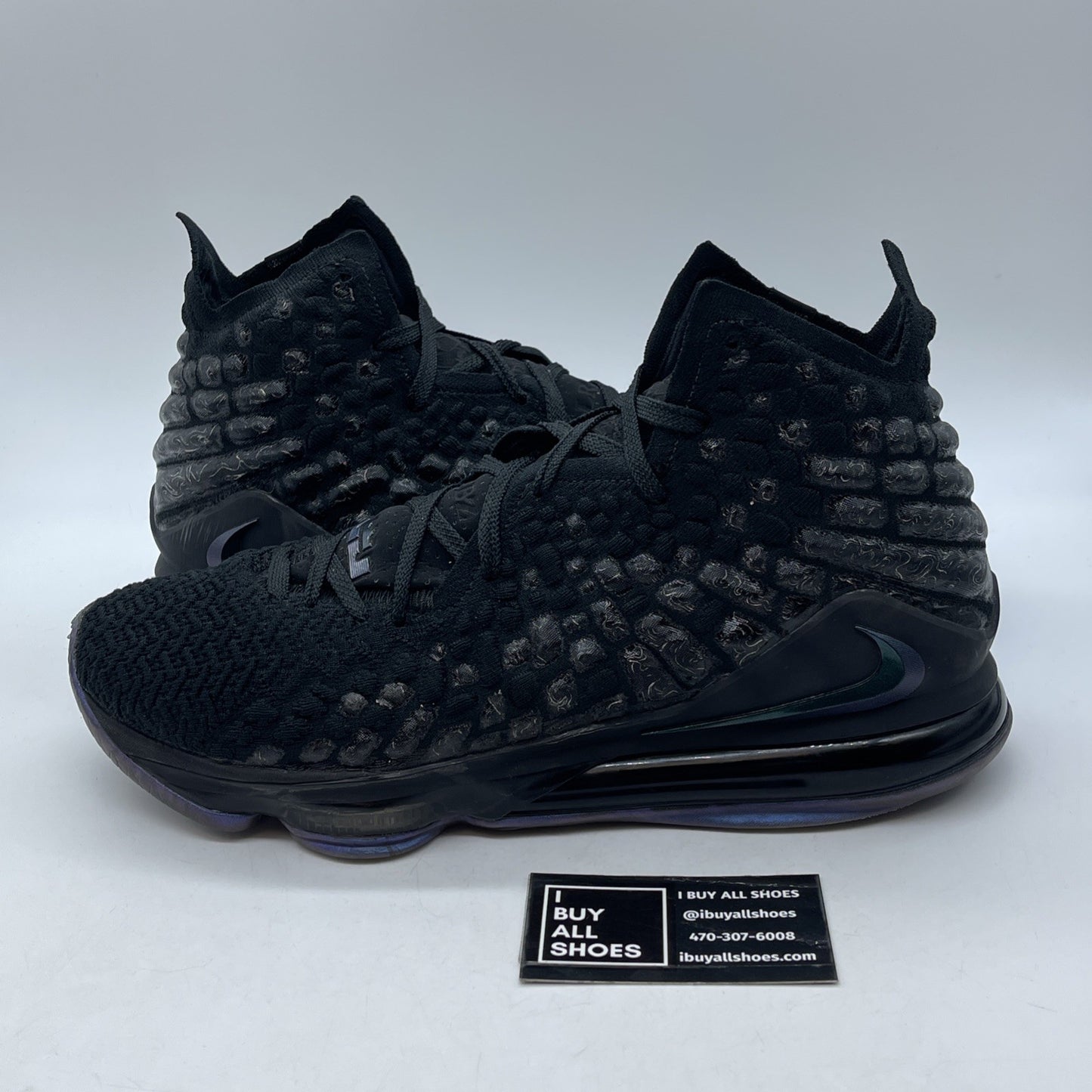 Size 12 - Nike LeBron 17 Currency Black White Suede (BQ3177-001)
