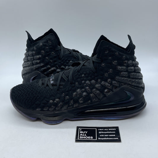 Size 12 - Nike LeBron 17 Currency Black White Suede (BQ3177-001)