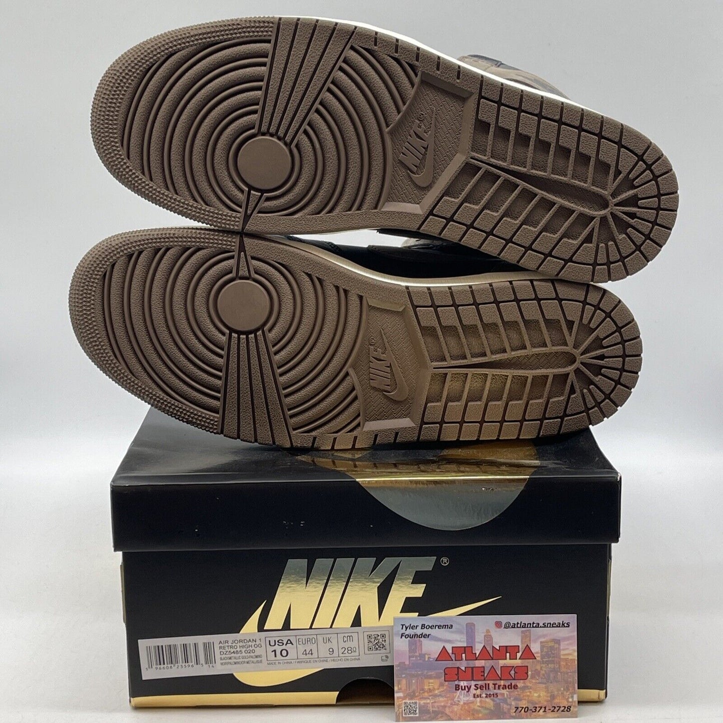 Size 10 - Jordan 1 Retro OG High Palomino Brown White Black Suede (DZ5485-020)