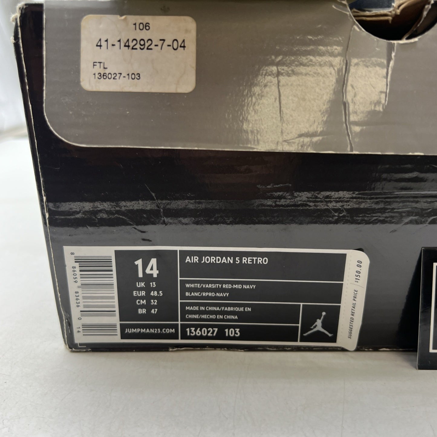 Size 14 - Air Jordan 5 Retro Olympic 2011 (136027-103)