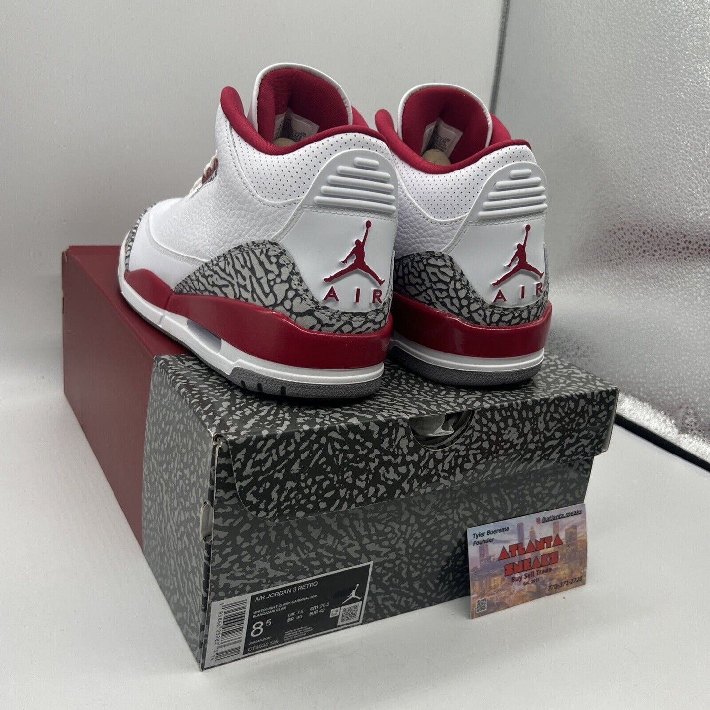 Size 8.5 - Jordan 3 Retro Mid Cardinal Red Brand New Og All Leather DS Sneakers