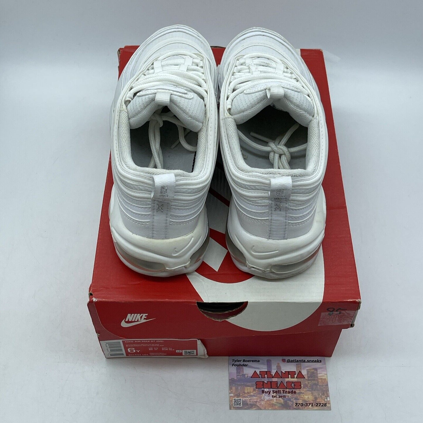 Size 6 (GS) - Nike Air Max 97 Low White Metallic Silver (921522-104)