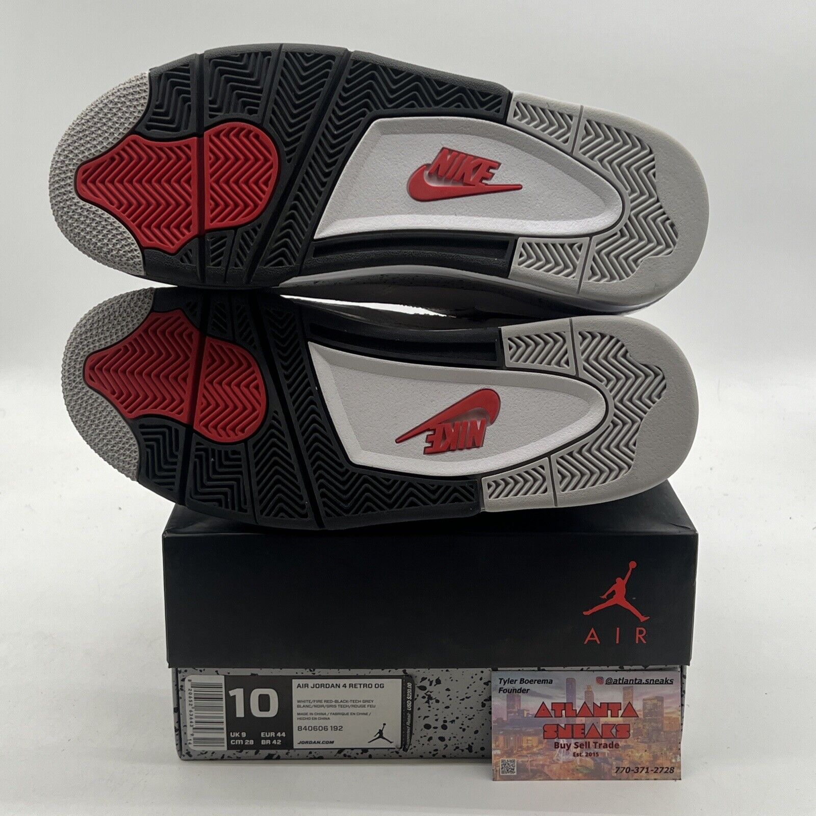 Size 10 - Air Jordan 4 Retro OG Mid White Cement (840606-192)