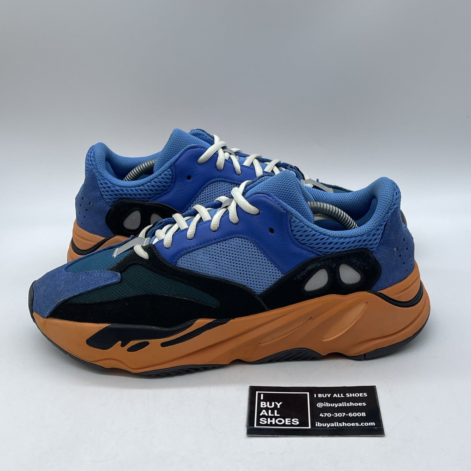 Size 11 - adidas Yeezy Boost 700 Bright Blue Black Suede Leather (GZ0541)