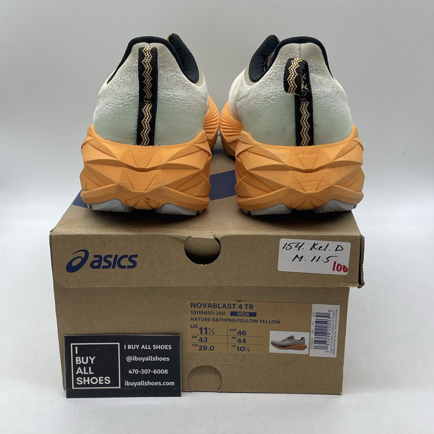 Size 11.5 - Asics Novablast 4 TR Nature Bathing Fellow Yellow Orange