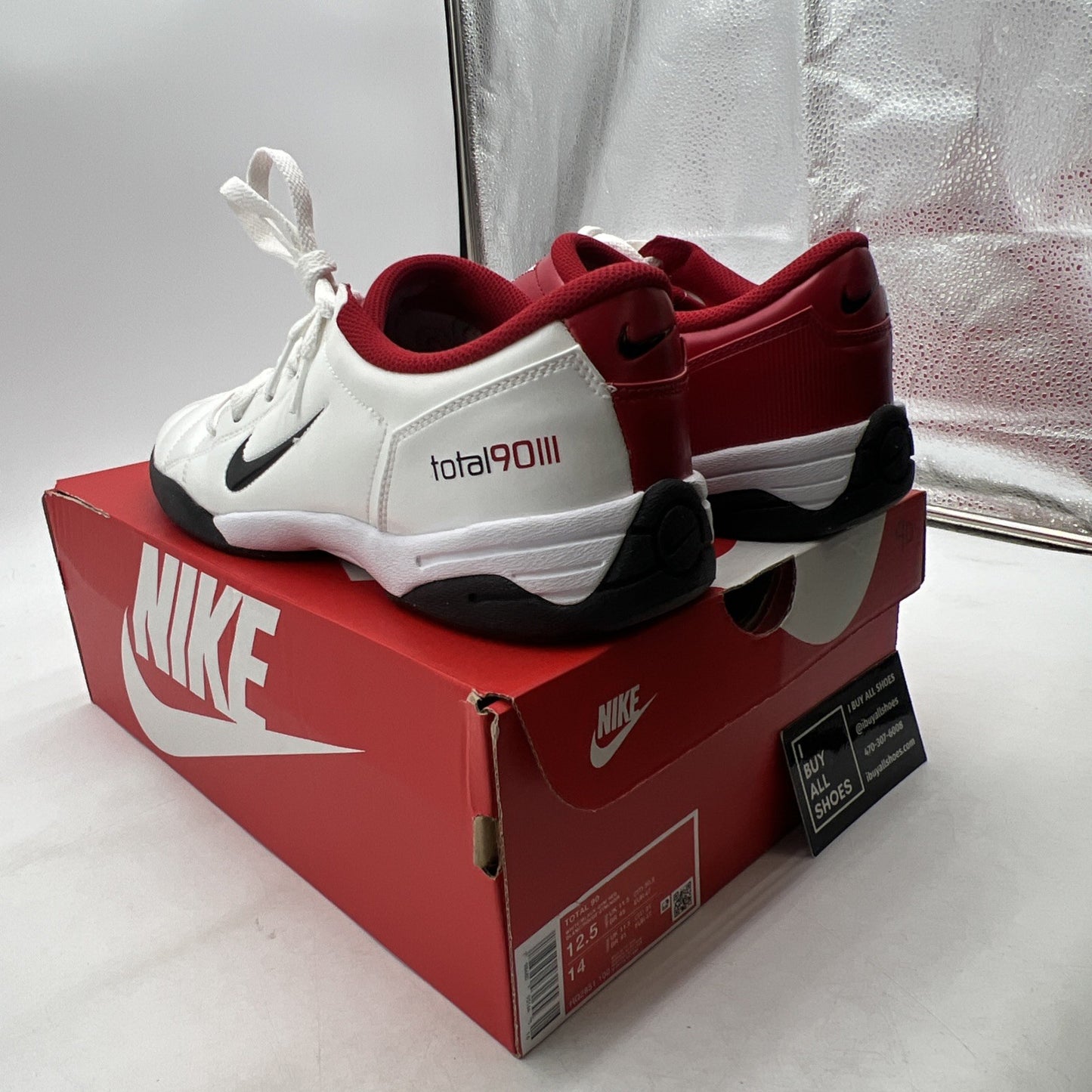 Size 12.5 - Nike Total 90 3 SP White Gym Red (HQ2851-100)