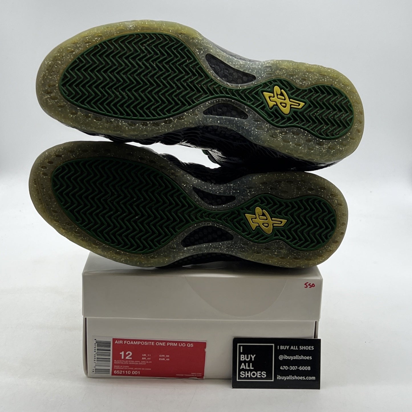 Size 12 - Nike Air Foamposite One Oregon Ducks (652110-001)
