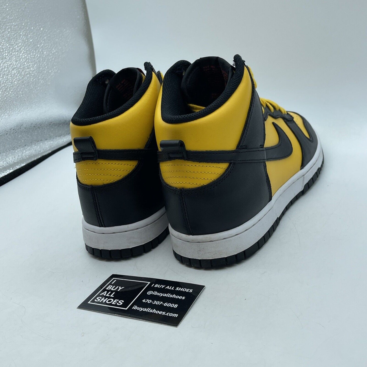 Size 10 - Nike Dunk Retro High Bruce Lee Yellow Black White Leather (DD1399-700)