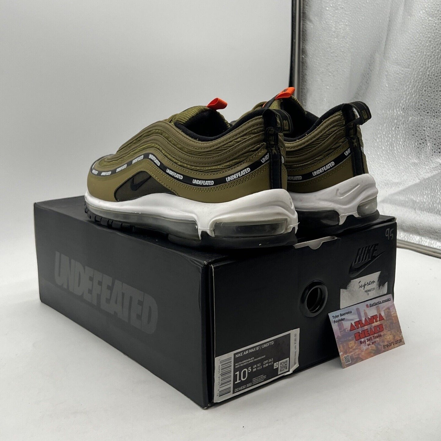 Size 10.5 - Nike Undefeated x Air Max 97 Militia Green (DC4830-300)