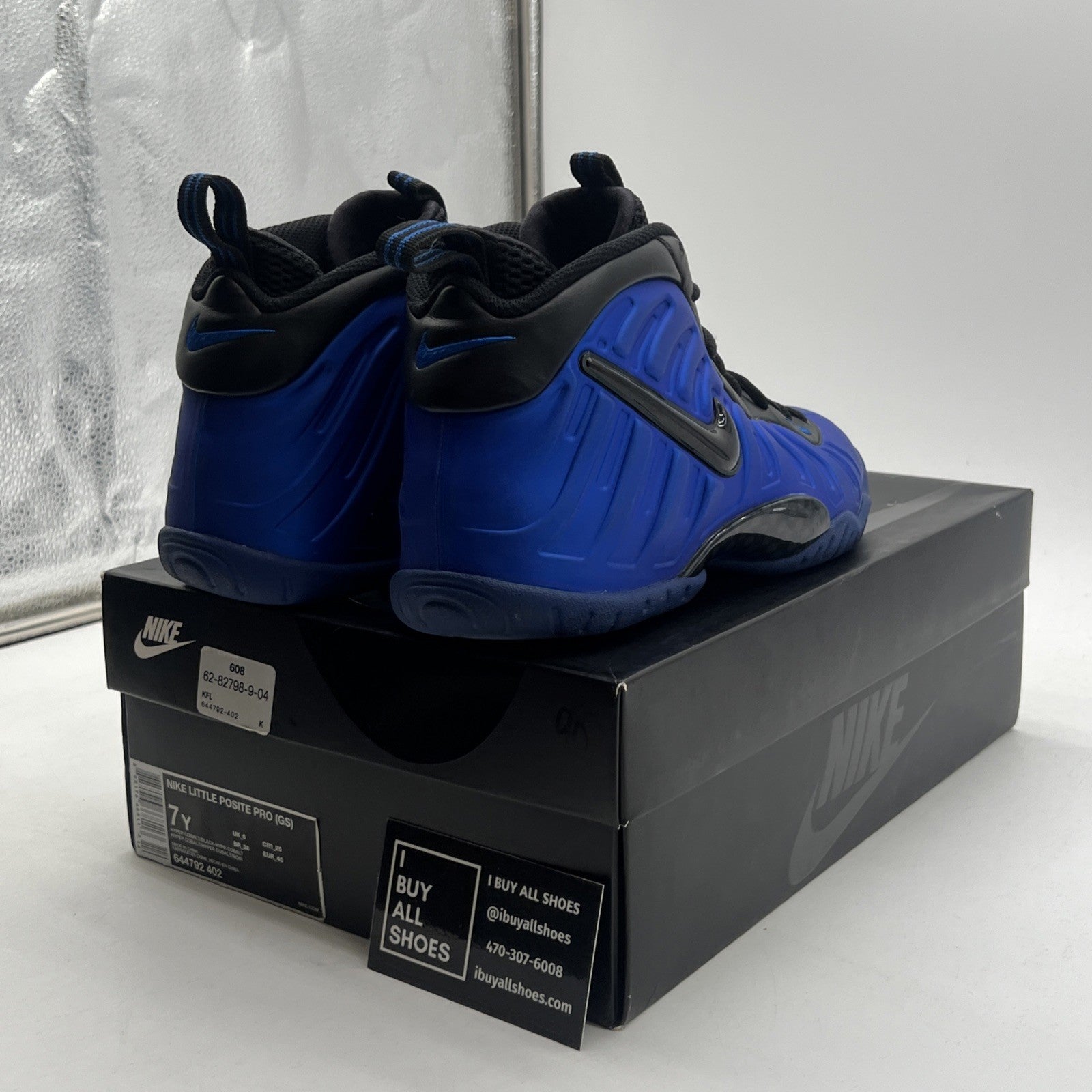 Size 7Y - Nike Little Posite Pro GS Hyper Cobalt Shoes (64479-402)