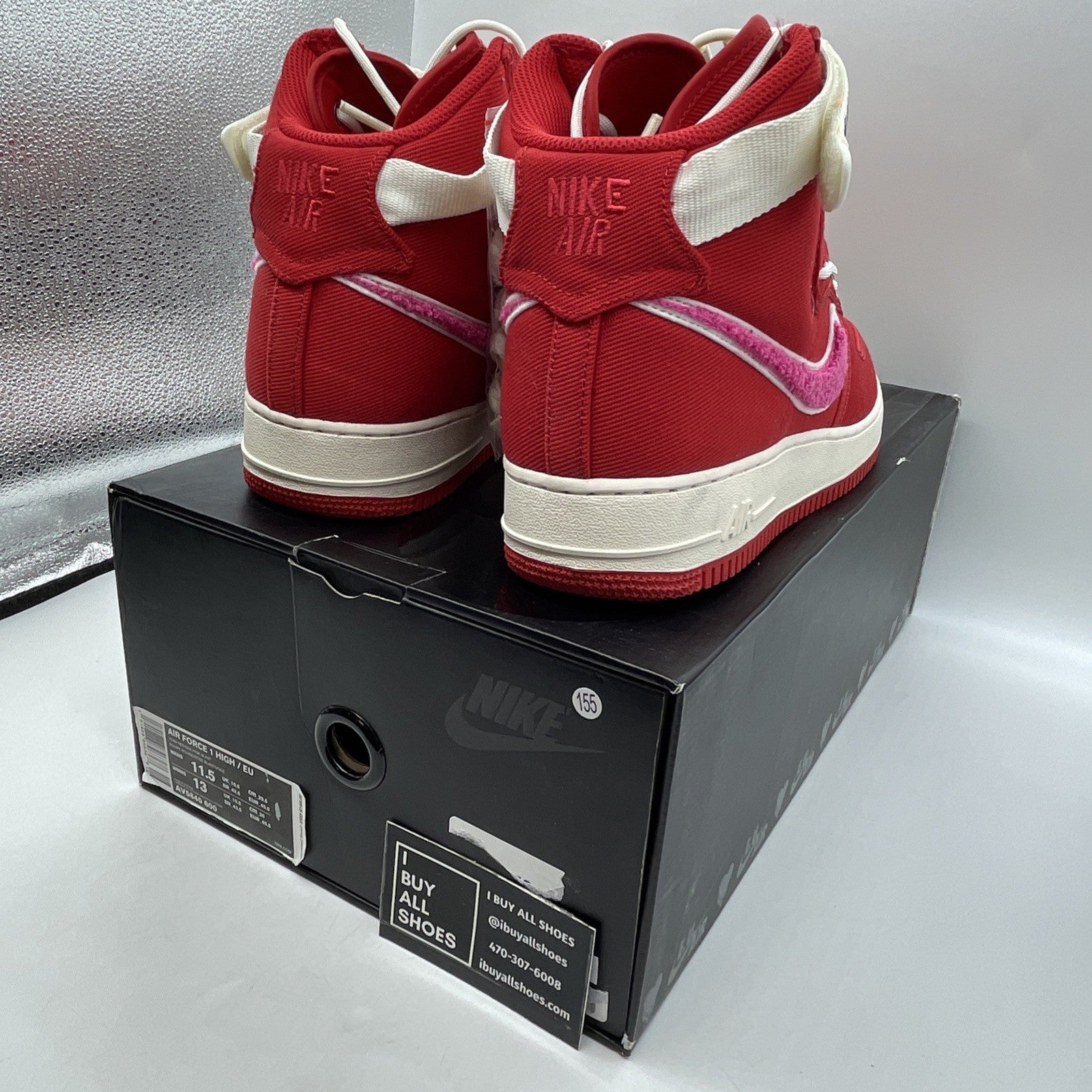 Size 11.5 - Emotionally Unavailable x Nike Air Force 1 High Heart (AV5840-600)
