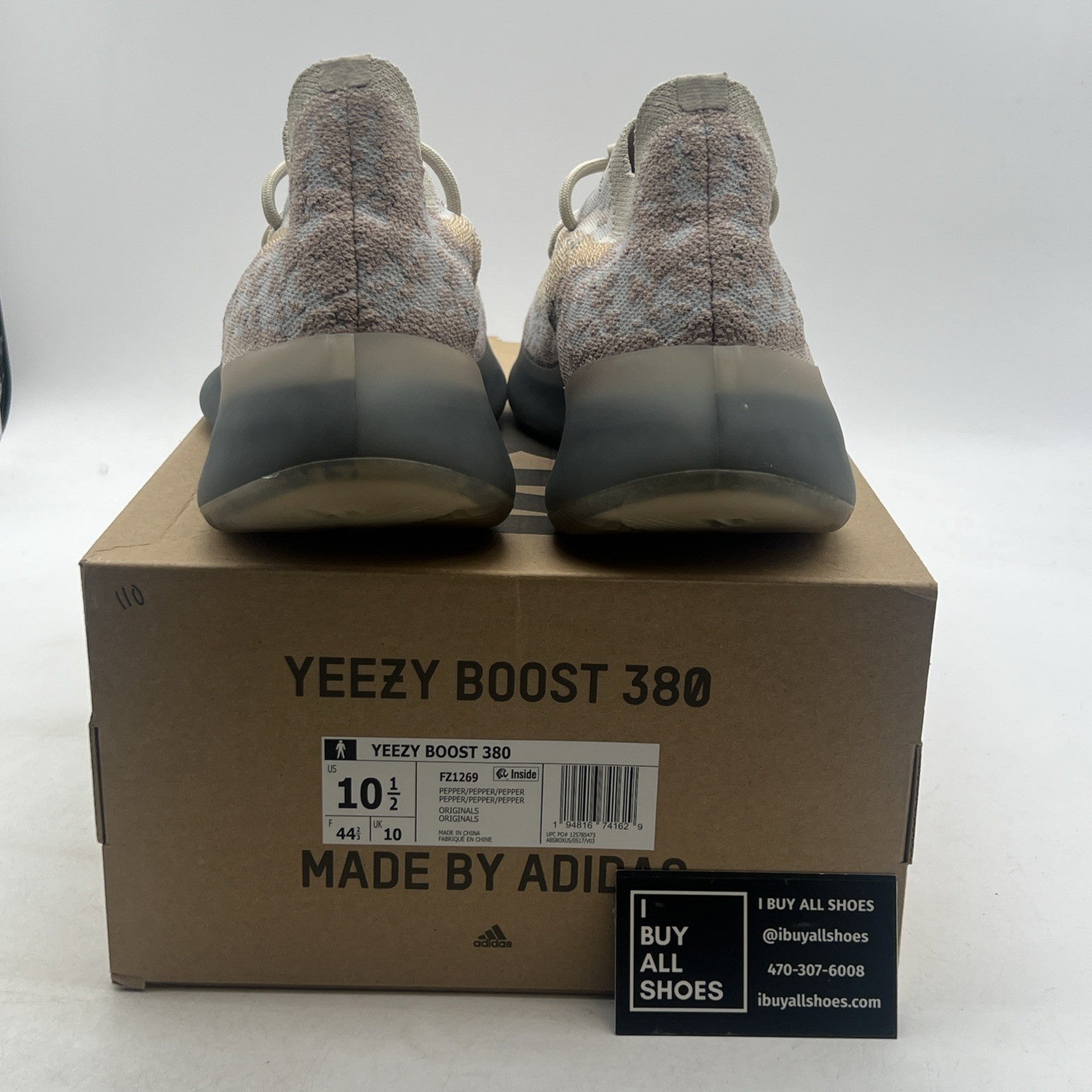 Size 10.5 - Adidas Yeezy Boost 380 Pepper Non-Reflective (FZ1269)