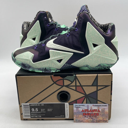 Size 9.5 - Nike LeBron 11 All Star - Gator King Purple Blue Suede (647780-735)