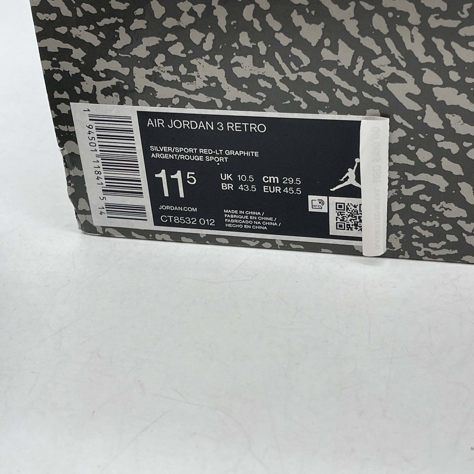 Size 11.5 - Air Jordan 3 Retro Mid Cool Grey (CT8532-012)