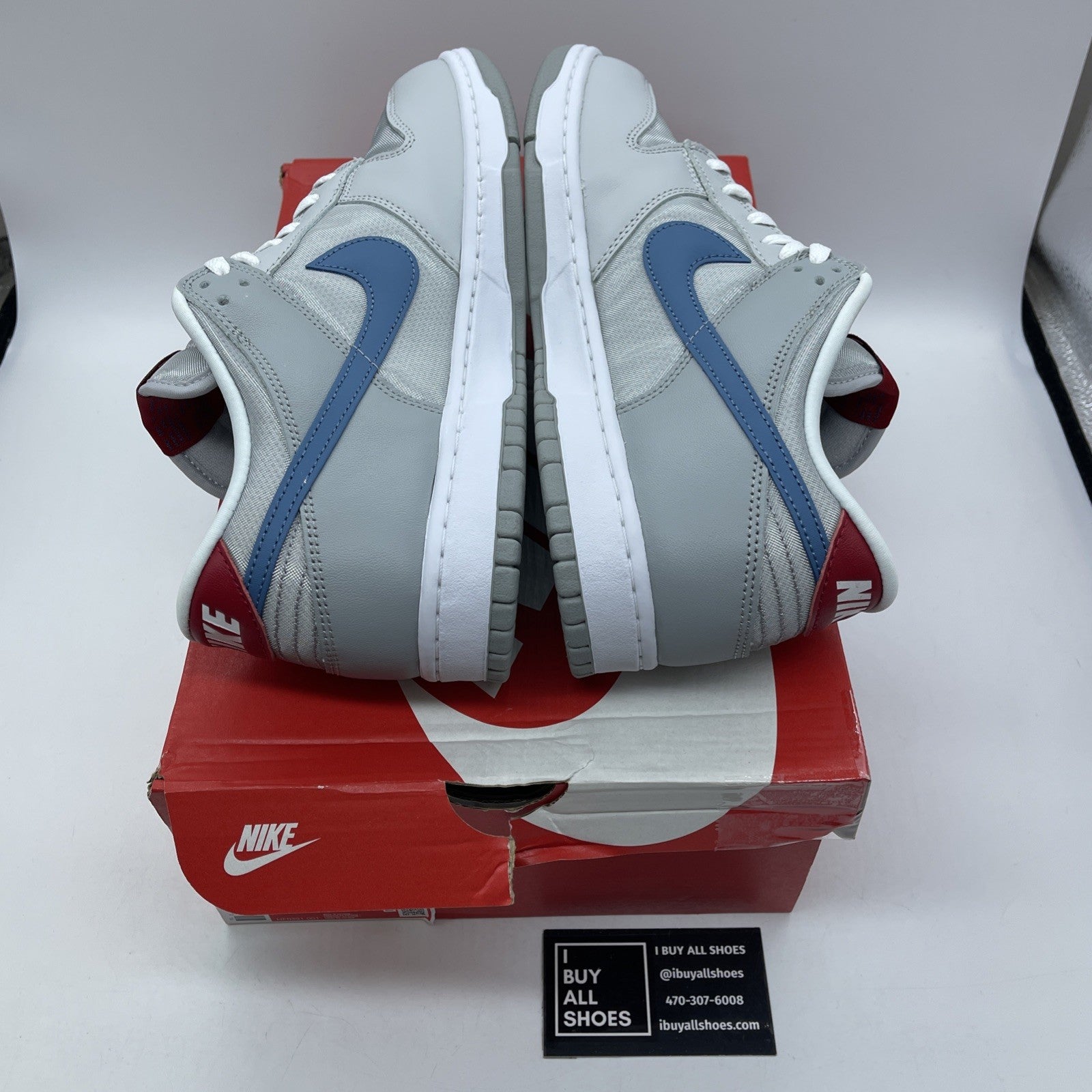 Size 10.5 - Nike Dunk 2024 Low Silver Surfer Red Grey Leather (HF0391-001)