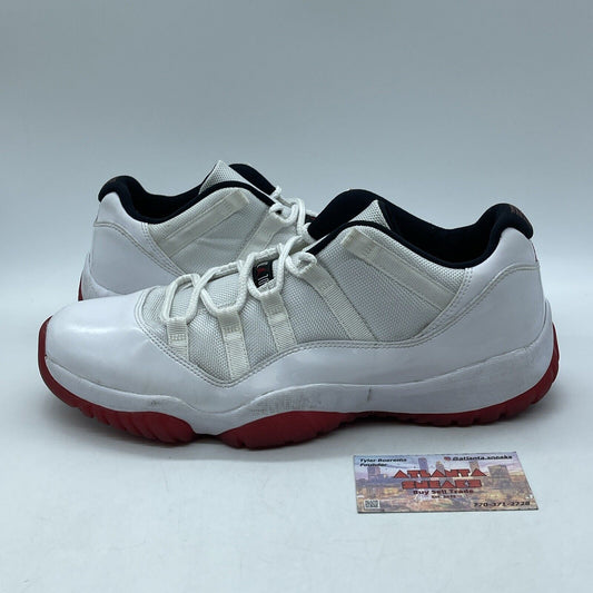 Size 12 - Air Jordan 11 Retro Low Cherry Bottom Red White Leather (528895-101)