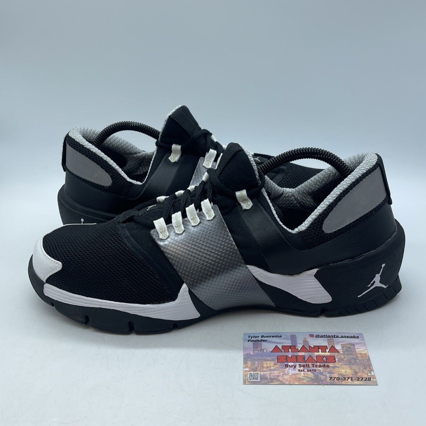 Size 11 - Jordan Alpha Trunner Black White grey  Suede Leather (407582-001)