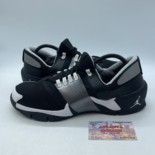 Size 11 - Jordan Alpha Trunner Black White grey  Suede Leather (407582-001)