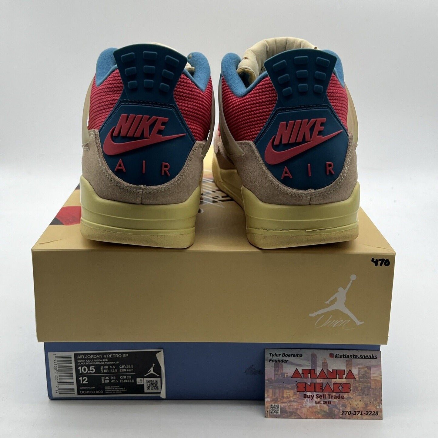 Size 10.5 - Air Jordan 4 Retro x Union LA Mid Guava Ice (DC9533-800)