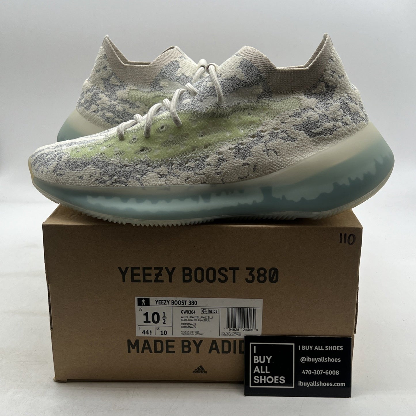 Size 10.5 - adidas Yeezy Boost 380 Alien Blue (GW0304)