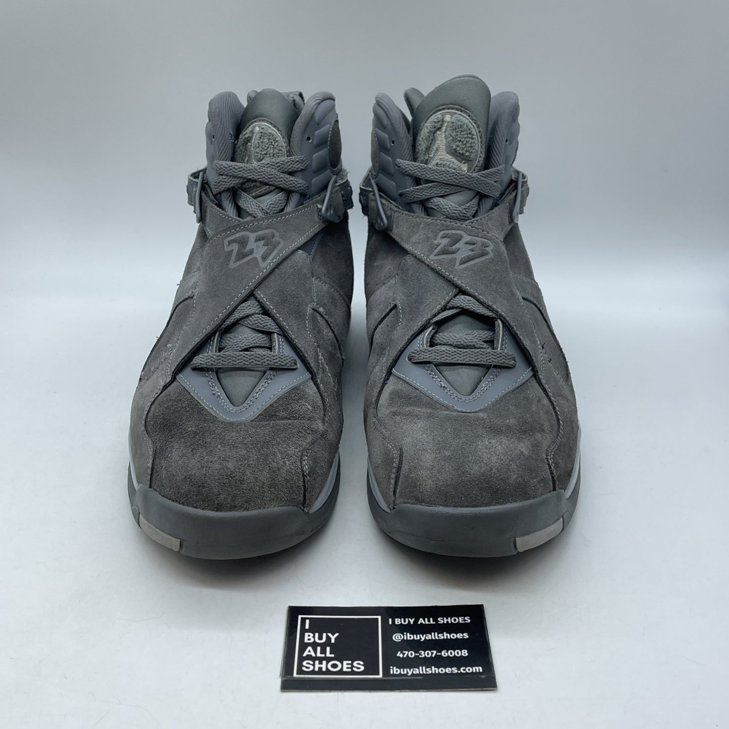Size 14 - Air Jordan 8 Retro Cool Grey Suede Leather (305381-014)