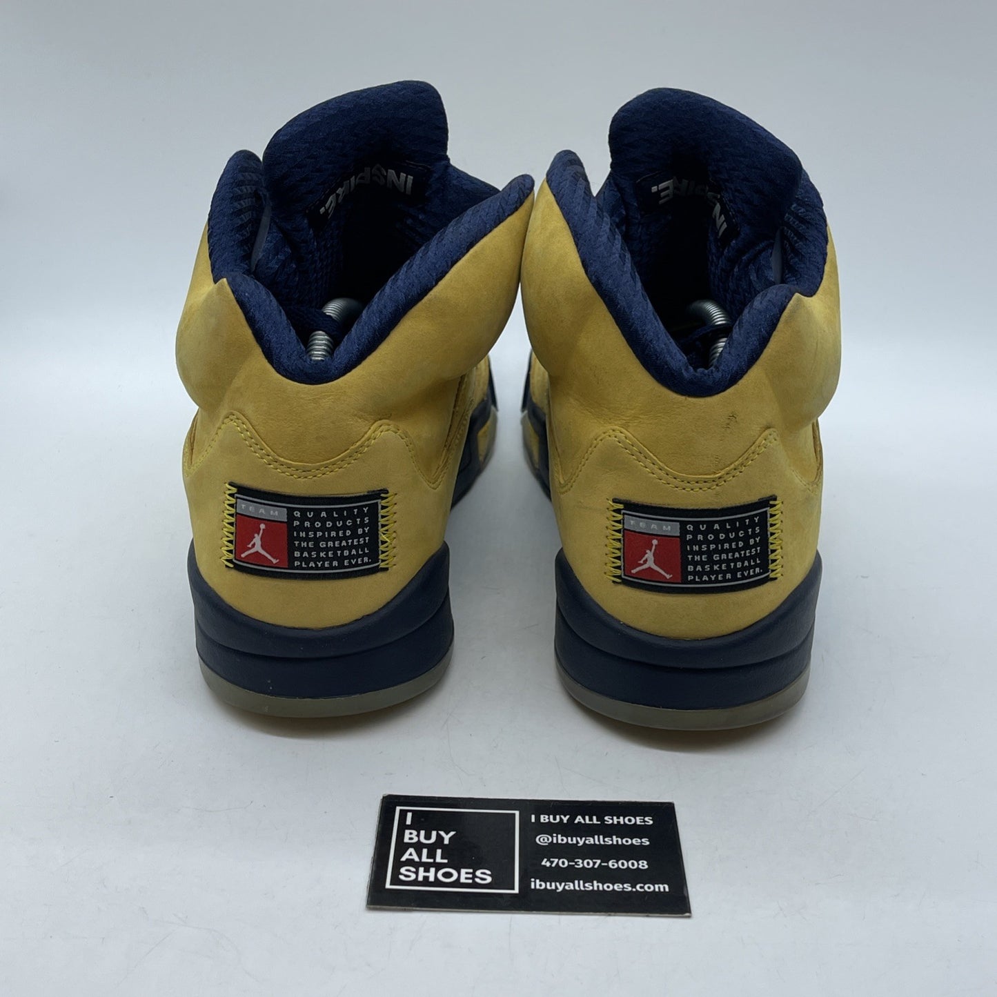 Size 11.5 - Air Jordan 5 Retro SP Michigan Yellow Black Suede (CQ9541-704)